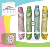 1000 pz BICCHIERE DI CARTA PER CAFFè TEAM BIO 75 ML CAFFè BICCHIERINI COLORATI..
