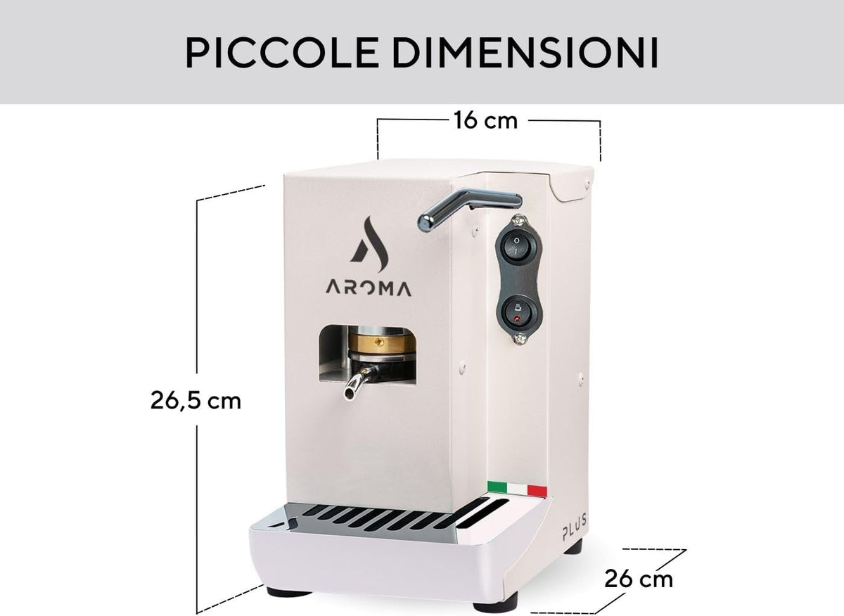 MACCHINA CAFFÈ A CIALDE IN CARTA AROMA PLUS tot. White ESE 44 + 50 CIALDE OMAGG