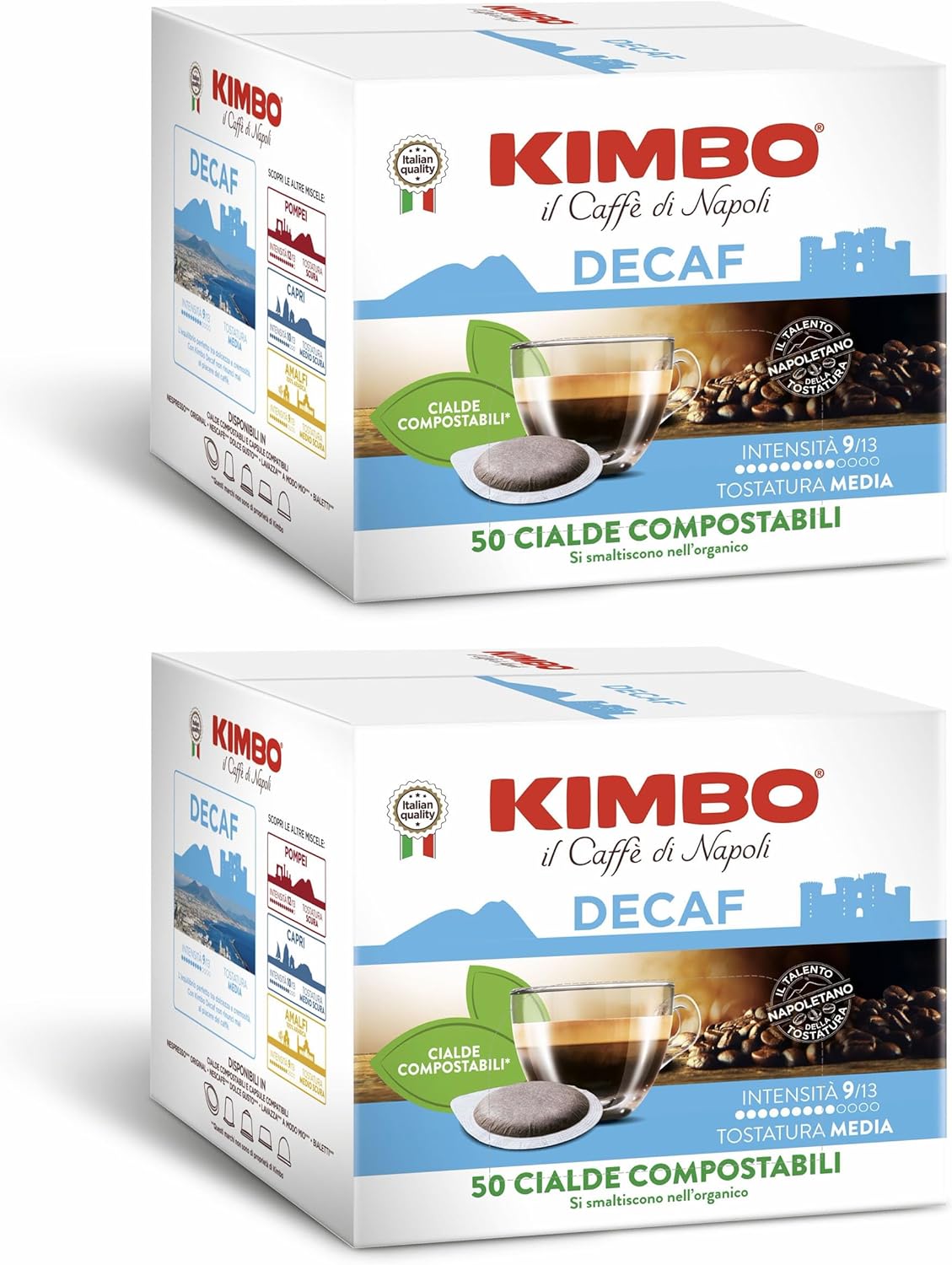 CAFFE KIMBO - CIALDE ESE 44MM  - MISCELA DECAFFEINATA DEK