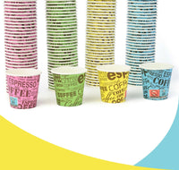 1000 pz BICCHIERE DI CARTA PER CAFFè TEAM BIO 75 ML CAFFè BICCHIERINI COLORATI..