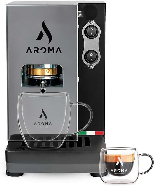 Aroma Plus Pink – Macchina Per Caffè Espresso A Cialde ESE 44 Mm – Made In Italy, Bassa Potenza 400W, Portafiltro Estraibile