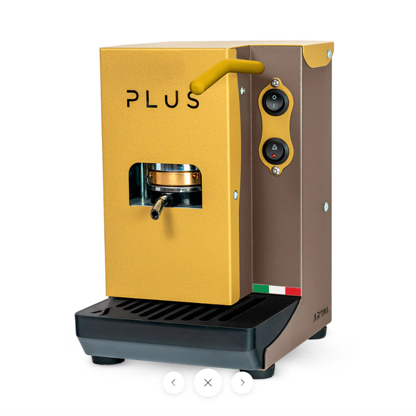 MACCHINA CAFFÈ A CIALDE IN CARTA AROMA PLUS ORO E TORTORA STANDARD ESE 44