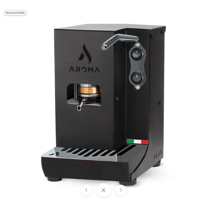 NEW ENTRY MACCHINA CAFFÈ A CIALDE IN CARTA AROMA PLUS+ 2026 CON ELETTROVALVOLA TOTAL BLACK ESE 44+50 CIALDE OMAGGIO