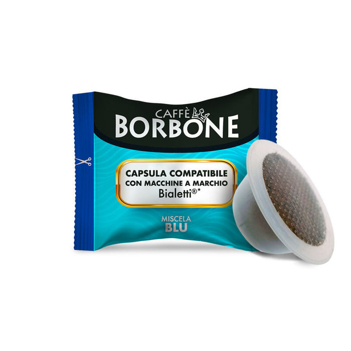 CAFFE BORBONE - CAPSULE COMPATIBILI CON  BIALETTI   - MISCELA BLU