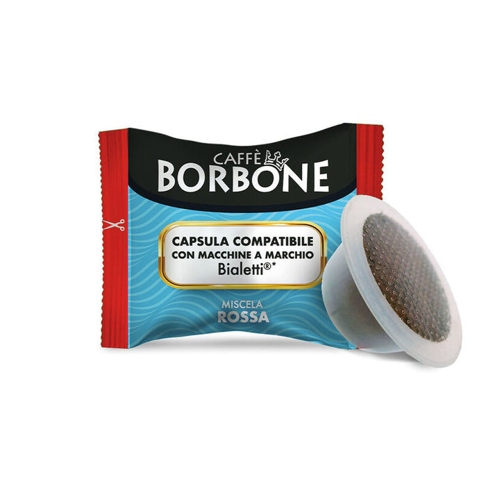 CAFFE BORBONE - CAPSULE COMPATIBILI CON  BIALETTI   - MISCELA ROSSA
