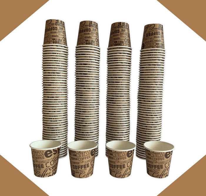 1000 pz BICCHIERE DI CARTA PER CAFFè TEAM BIO 75 ML CAFFè BICCHIERINI MARRONI