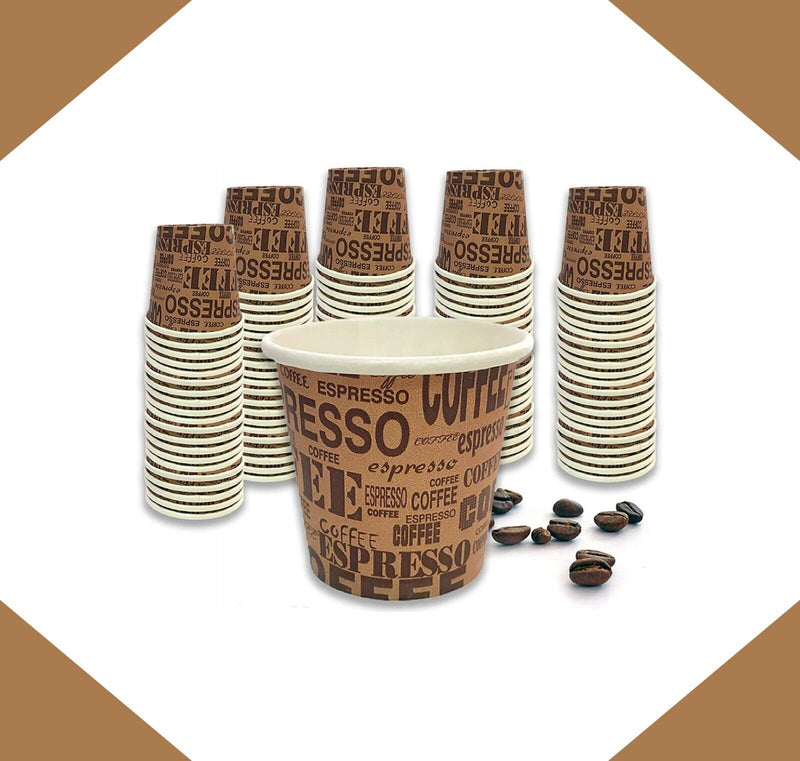 1000 pz BICCHIERE DI CARTA PER CAFFè TEAM BIO 75 ML CAFFè BICCHIERINI MARRONI